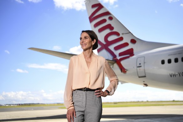 Virgin Australia  CEO Jayne Hrdlicka in Brisbane on Thursday.