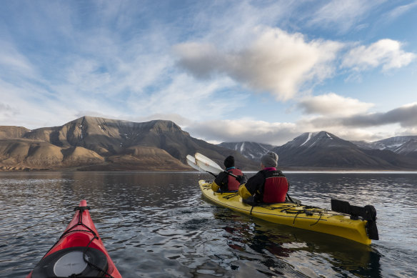 Take a day long kayak tour in Adventjfjorden.