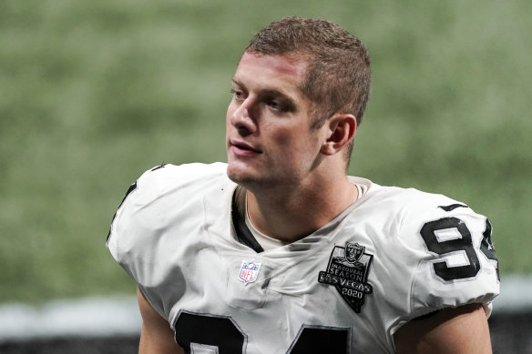 Las Vegas Raiders defensive end Carl Nassib came out this week.