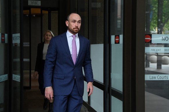 Brittany Higgins’ ex-boyfriend Ben Dillaway outside the Federal Court in Sydney last year.