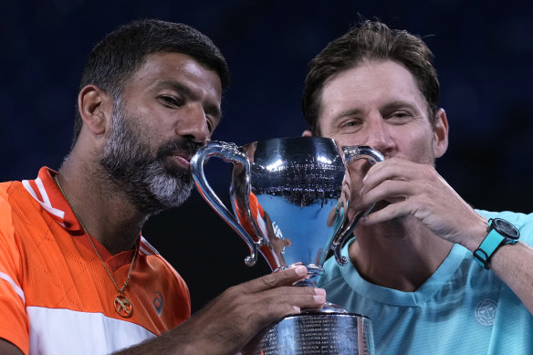 Rohan Bopanna and Matthew Ebden saviour their victory in the men’s doubles.