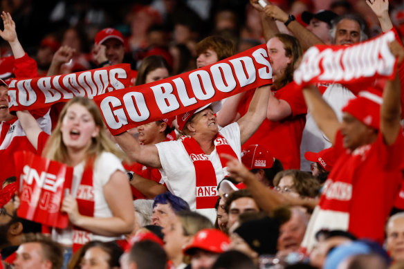 Swans fans will be in full voice again on Saturday night.