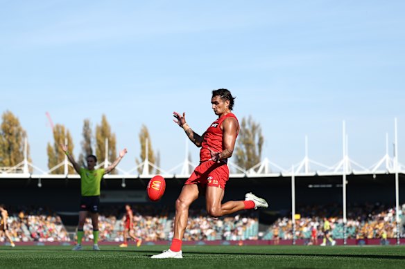 Jamarra Ugle-Hagan got on the scoreboard in his AFL return.