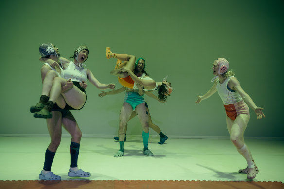 The final work, by Harrison Ritchie-Jones, is a joyful frolic for six dancers.