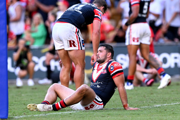 Brandon Smith after the Roosters’ loss.