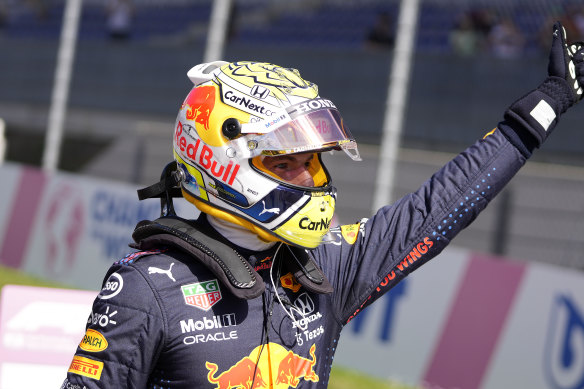 Max Verstappen qualified on pole.