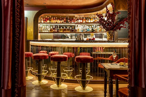 Hotel Ancora’s jewel-box Brave Club bar.