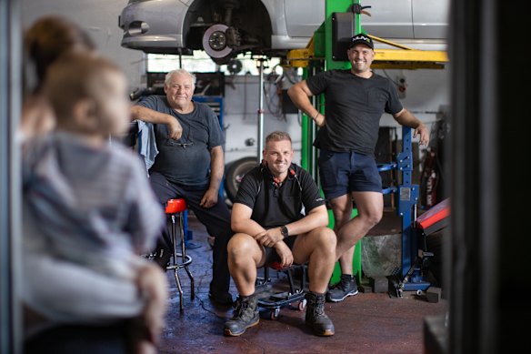 Bill, Johnny and Danny Jorgovic of independent petrol retailer and mechanics, BJK Service Centre.
