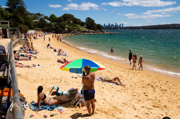 More people are visiting Camp Cove in Watsons Bay - causing parking pressures and traffic gridlock - because of the ongoing closure of Shark Beach at Nielsen Park.