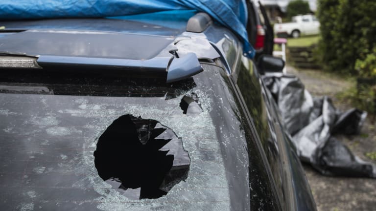 Two of Ms Street's cars were so badly damaged she believes they will both be write-offs.