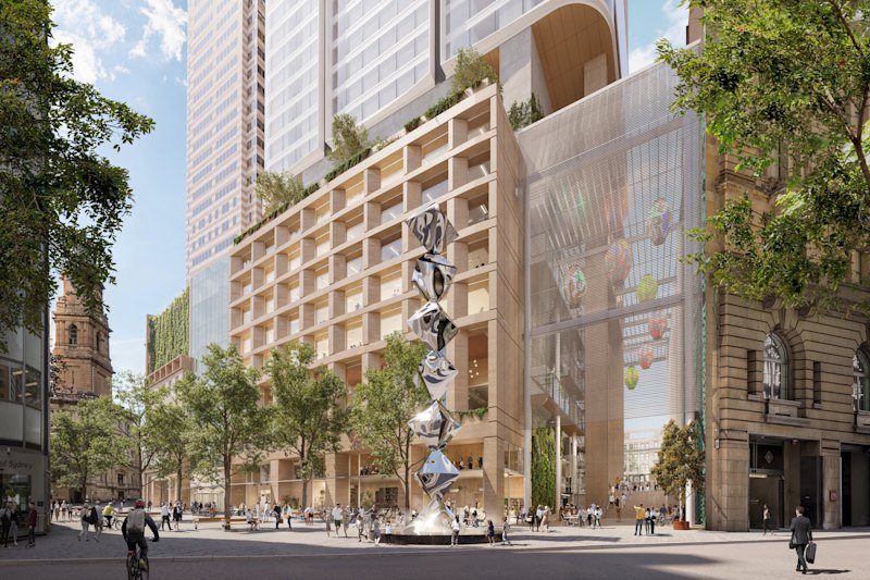 How the proposed development, the O’Connell Precinct, in the Sydney CBD, would look.