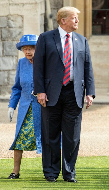The US President appeared to have ignored the book on royal protocol, walking in front of the Queen when they met at Windsor last July. 