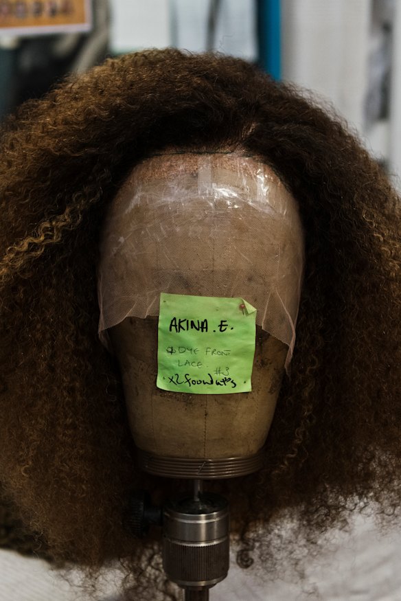 The wig to be worn by Akina Edmonds, who plays Angelica in the show, took more than 60 hours to make.