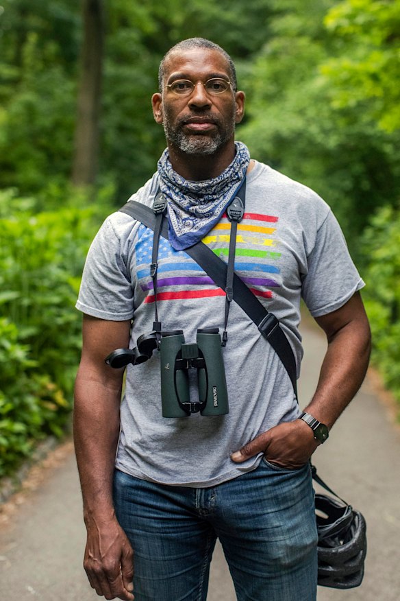 Christian Cooper in New York's Central Park on Wednesday.