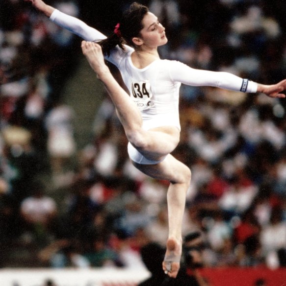 Michelle Telfer at the 1991 Gymnastic World Championships in Indianapolis.