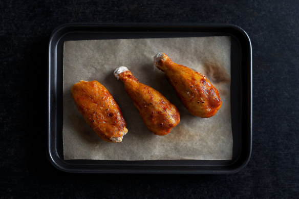 They might look like chicken drummettes, but they’re a plant-based prototype using Nourish Ingredient’s Tastilux, textured vegetable protein, soy skin and calcium bones.