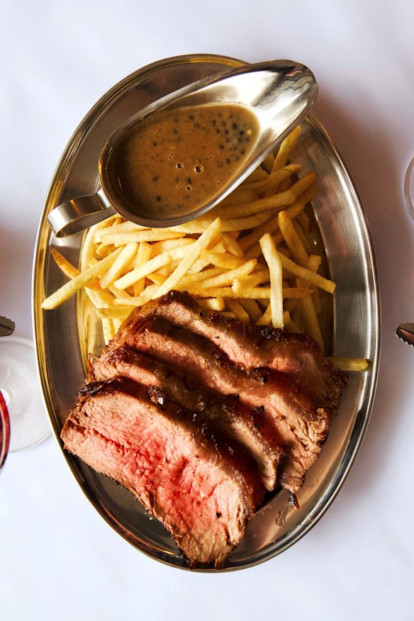 On Wednesday's at 98 Lygon Street, $69 gets you as many helpings of dry-aged porterhouse steak (with thin-cut fries and peppercorn sauce) as your heart desires.