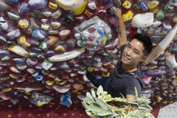 Fine-dining chef Cam Tay-Yap is now cooking at La Roca climbing gym.