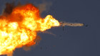 A Hezbollah UAV intercepted by Israeli air forces over north Israel.