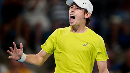 Fired up: Alex de Minaur.