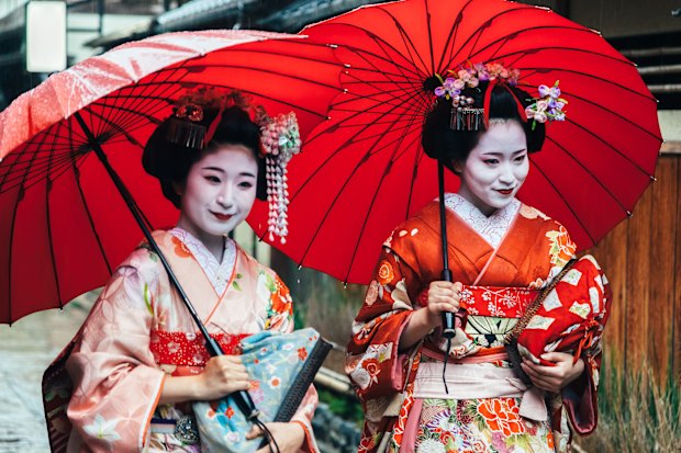 Geisha, also known as geigi or geiko, are professional entertainers who preserve the traditions of Japanese dance and music.