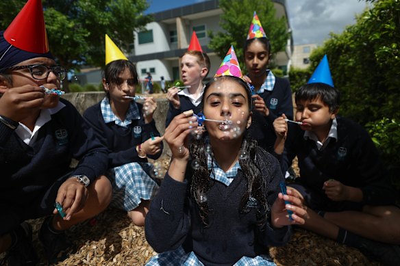 The first year of grade 6 students to graduate at Clyde Grammar since the independent school opened.