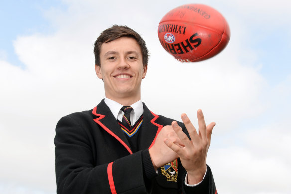 Hugh McCluggage, pictured in his Ballarat Clarendon College uniform, will be a key player in Saturday’s AFL grand final.