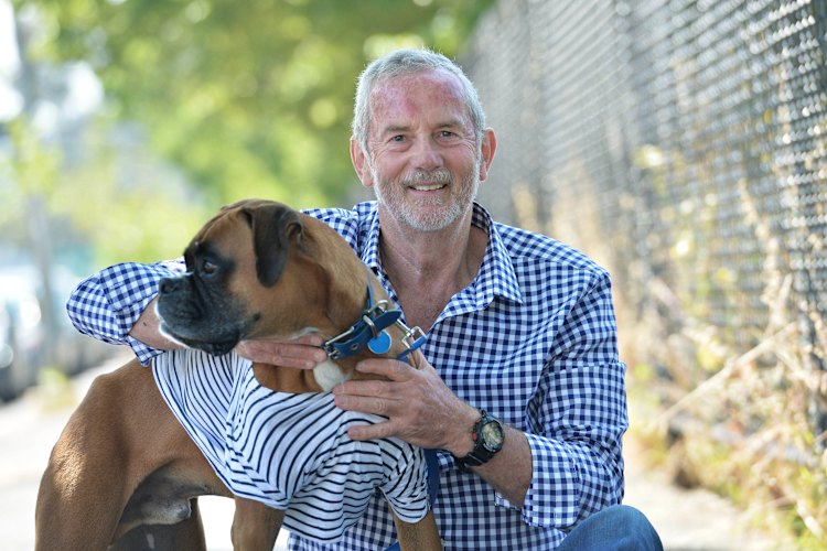 Robert Walls and his dog, Gus, pictured in 2015.
