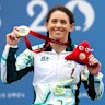 Lauren Parker with her gold medal at the 2024 Paris Summer Paralympic Games.