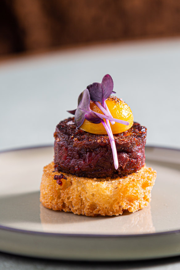 Plant-based morcilla.