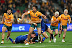 Joseph-Aukuso Suaalii in action against Italy in Perth.