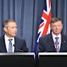 Premier Roger Cook and former WA governor Malcolm McCusker.