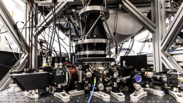 The most powerful quantum computer in the southern hemisphere is seen at the University of Sydney Nanoscience Hub.