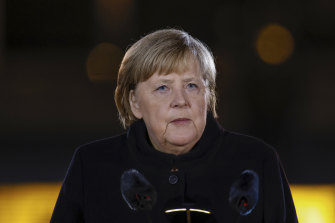 German Chancellor Angela Merkel revealed her punk side at the Defence Ministry during the Grand Tattoo, a ceremonial send-off for her, in Berlin. 