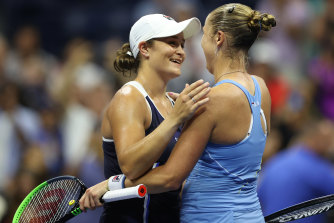 Barty was gracious in defeat and smiled when congratulating Rogers.