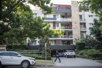 The apartment block in Pymble where Ms Chen was killed.