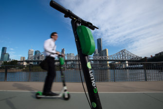 E-scooters first arrived on Brisbane streets in November 2018 and are set to be joined by dockless bikes under Brisbane City Council’s plan for the sector.