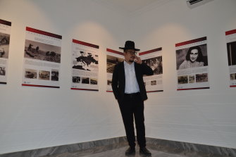 Baruch at the synagogue in Tondano, where he has established a Holocaust museum.
