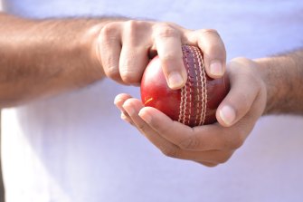 A ball that will require shining on cricket-white pants.
