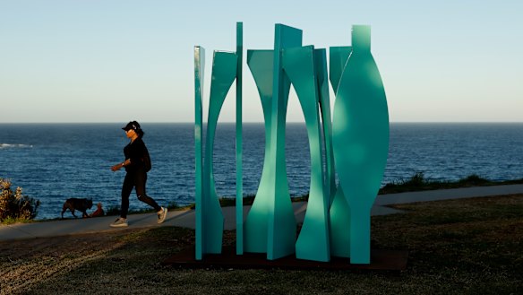 Philip Spelman’s work, Cyan Forest, is currently on display in Marks Park as part of this year’s Sculpture by the Sea.