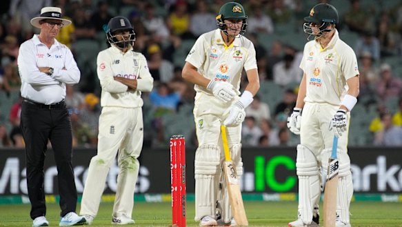 Labuschagne and Smith put on a 45-run stand to end day one on a high note. 