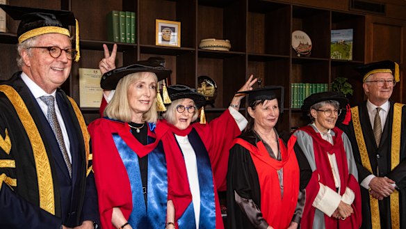McClymont is awarded her honorary doctorate. 