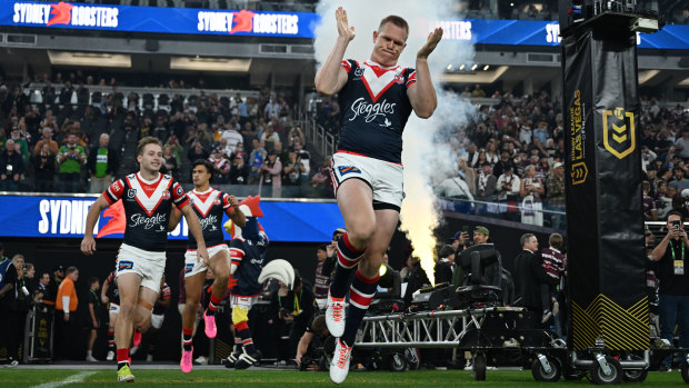 Lindsay Collins and the Sydney Roosters take the field in Las Vegas.