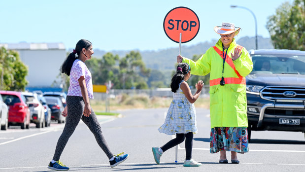 Rachel King at Parker Street in Officer, where more school crossing supervisors are needed.