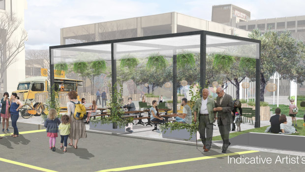 The vision for the revamped Woden town square.