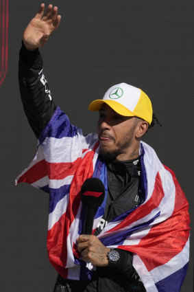 Hamilton enjoyed winning his home grand prix.