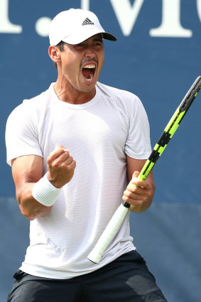 Jason Kubler enjoys a win at this year's US Open.