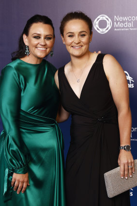 Barty and best friend Casey Dellacqua.