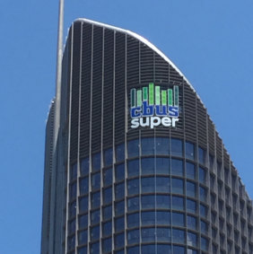 The sign, advertising superannuation giant Cbus, "provides an income stream to offset costs for the Queensland government as a tenant", the government said.
