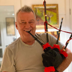 Jimmy Barnes has been learning the bagpipes in lockdown.